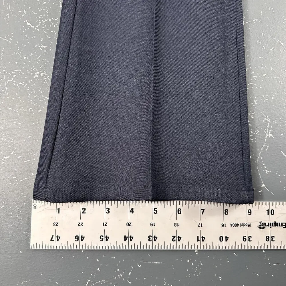 VTG Lee Pants Slacks Mens 28x34 Deep Navy Blue Comfort Stretch Bootcut 70's NWT - Picture 6 of 9